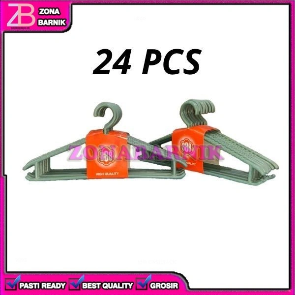 [ZB] 24 PCS GANTUNGAN BAJU HANGER DEWASA PLASTIK 24PCS KUAT TAHAN LAMA 24 PCS