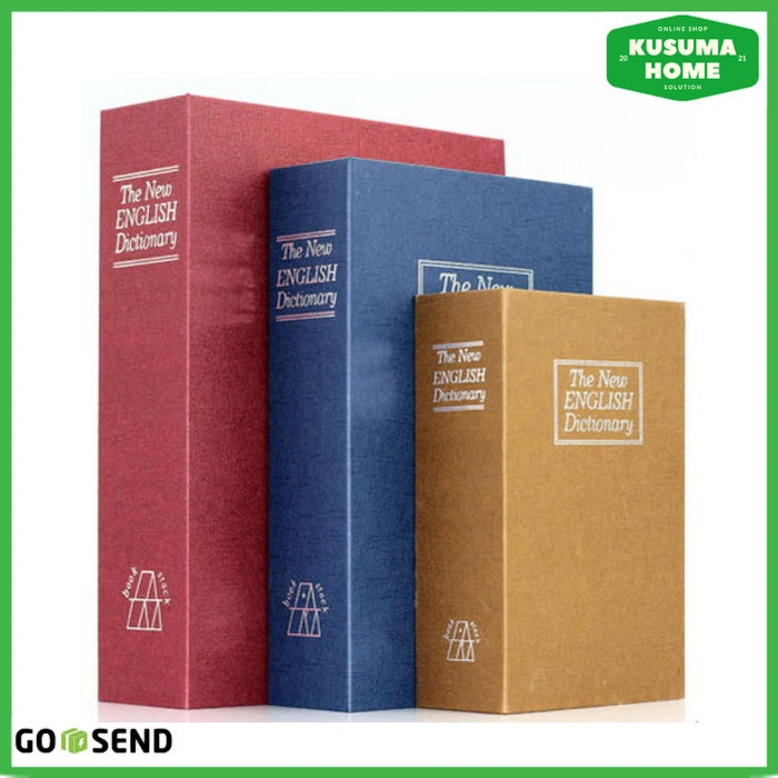 Kotak Buku Hidden Safety Box Password Key Lock Brankas Kamus Penyimpanan Mini Rahasia Aman - Merah PSW S