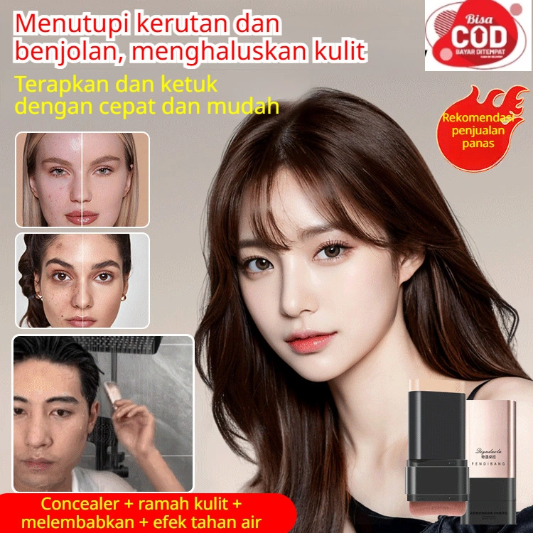 ⭐COD⭐  Foundation Stick Dua Kepala dengan Daya Tahan Lama /Riasan dasar krim BB untuk Tampilan Sempurna/ Makeup Praktis dalam 3 Detik / Coverage Natural dan Tahan Lama /Mudah Dibuild dan Diblend / Hasil Dewy dan Fresh