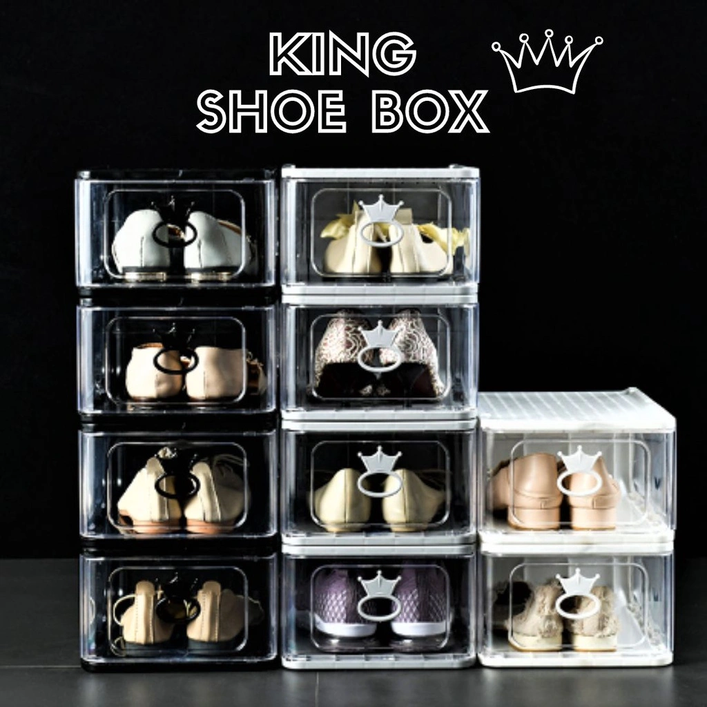 Kotak Sepatu Transparant Elegant King Ukuran Besar