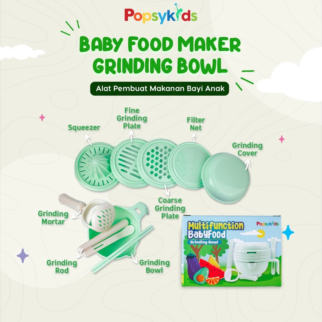 PopsyKids Baby Grinding Bowl MPASI 