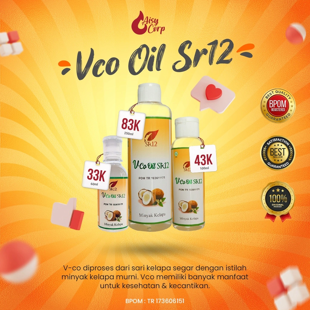 SR12 Suplemen Makanan Obat Diet / Diabetes & Untuk Imun Booster Original Bpom - Vico Oil 100ml