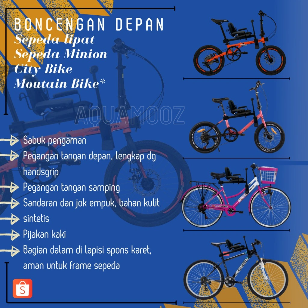 Kursi boncengan Sepeda boncengan sepeda lipat jok sandaran tambahan sepeda selly 2