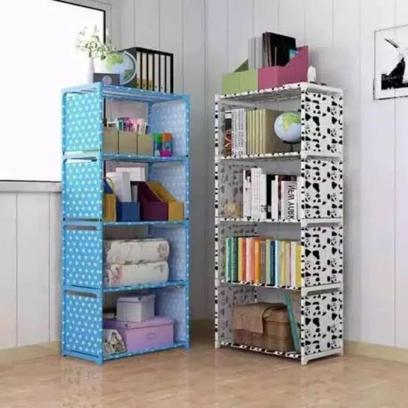 [MURAH] RAK BUKU PORTABLE 4 SUSUN / RAK PORTABLE SERBAGUNA