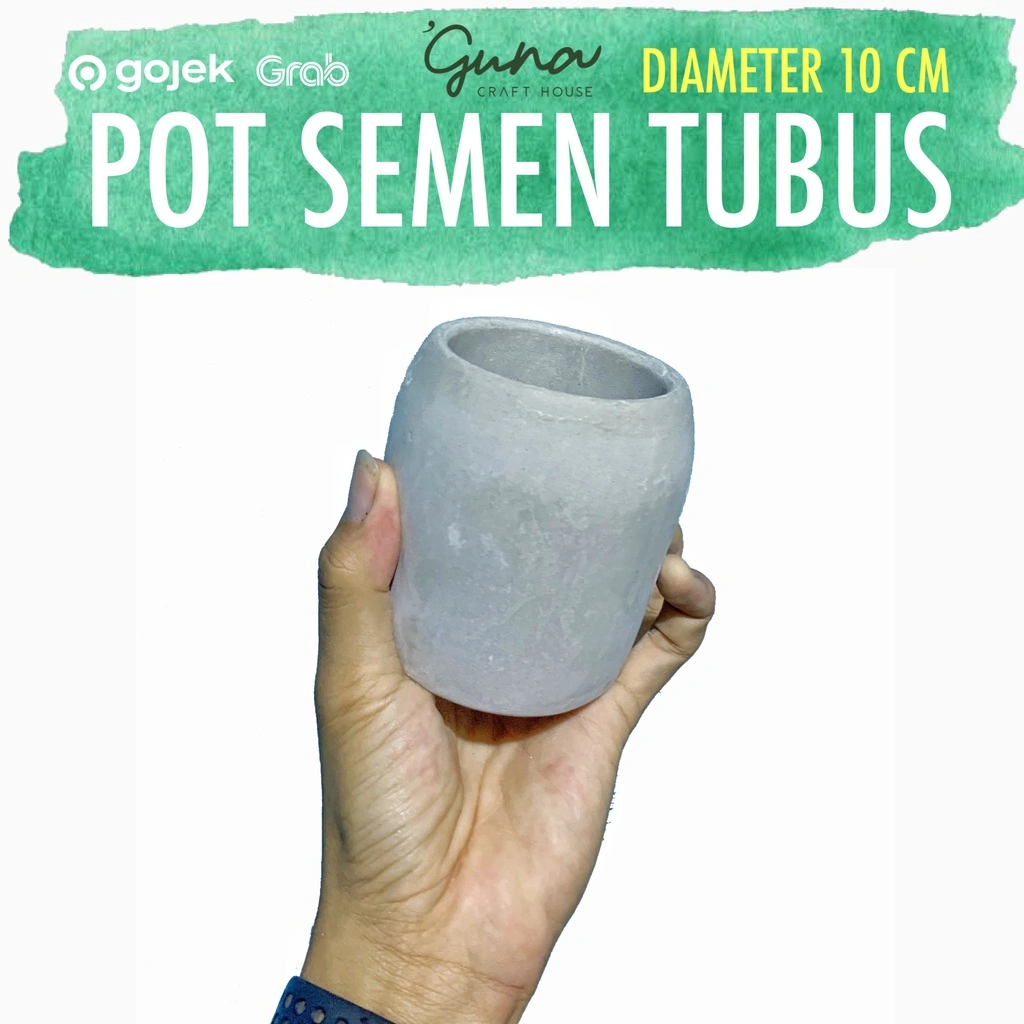 Pot Semen Tubus - Pot Semen Tabung Pot Tanaman Murah - Dekorasi Taman - Concrete Pot - Pot Sukulen Kaktus
