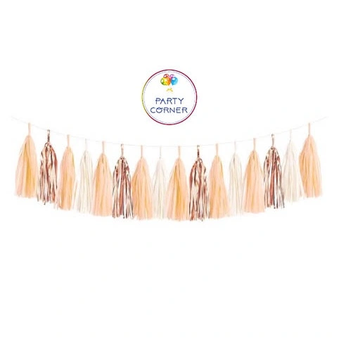 DIY Tissue Tassel Garland