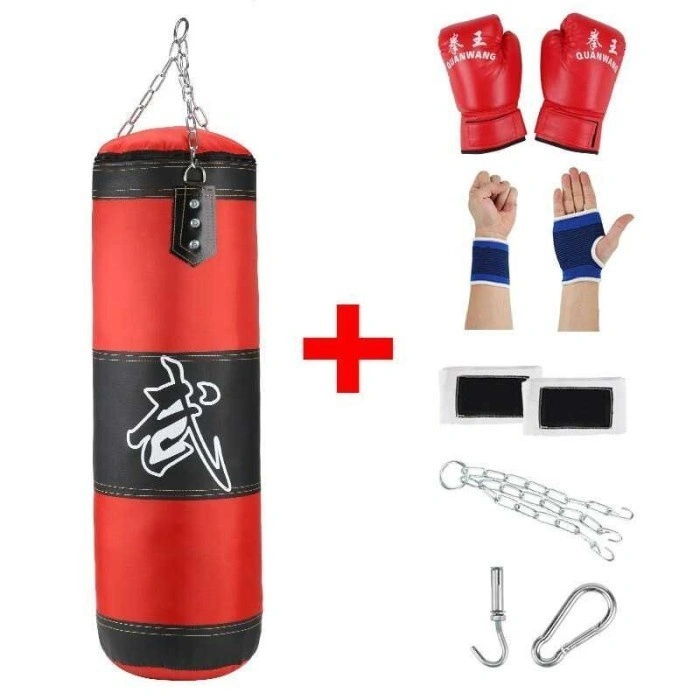 BAROKAH gAMIS sarung tinju samsak set pasir kain punching bag 60 80cm 100 cm 10in1 ada satu set dan sarung saja