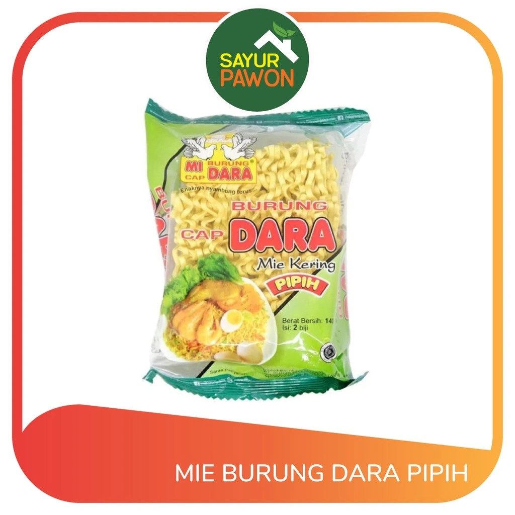 MIE KERING PIPIH cap BURUNG DARA 140 gram - Sayur Pawon Jogja