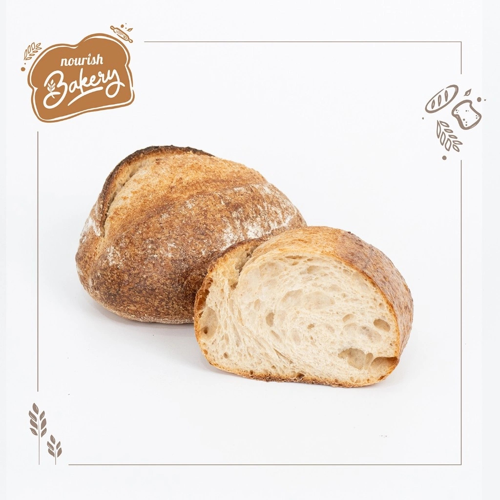 Country Whole Wheat - 100% Sourdough Country Bread Long Fermentation (Vegan) 600gr