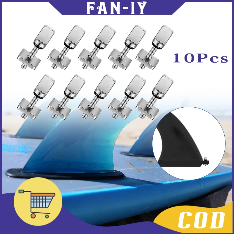 10PCS Sekrup Sirip Papan Selancar M4 Baut Sirip Selancar Sekrup Anti karat Surfboard Screw 316 Stainless