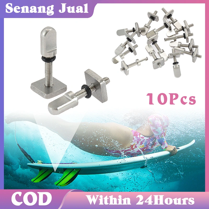10PCS Paku Sirip Tunggal M4 Surfboard Screw 316 Stainless Steel Sekrup Sirip Papan Selancar Anti karat