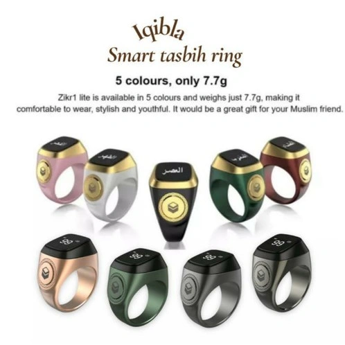 SMART TASBIH IQIBLA ZIKR RING ALUMINIUM ALLOY DIGITAL TASBIH SMART ZIKR RING / CICIN TASBIH PINTAR