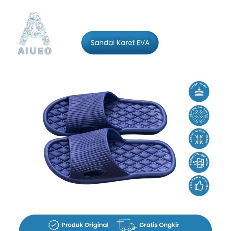 Sandal Karet Import Pria - Wanita EVA Candy Color Indoor Outdoor Rumah Kamar Mandi Anti Slip Empuk Sendal Karet 598