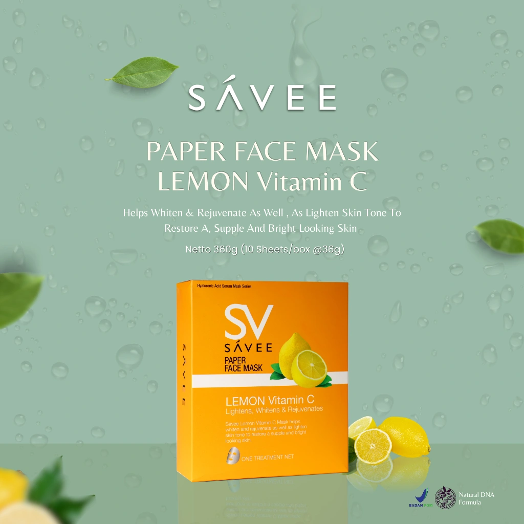 SAVEE Paper Face Mask Lemon Vitamin C 360G (10PCS Pack)