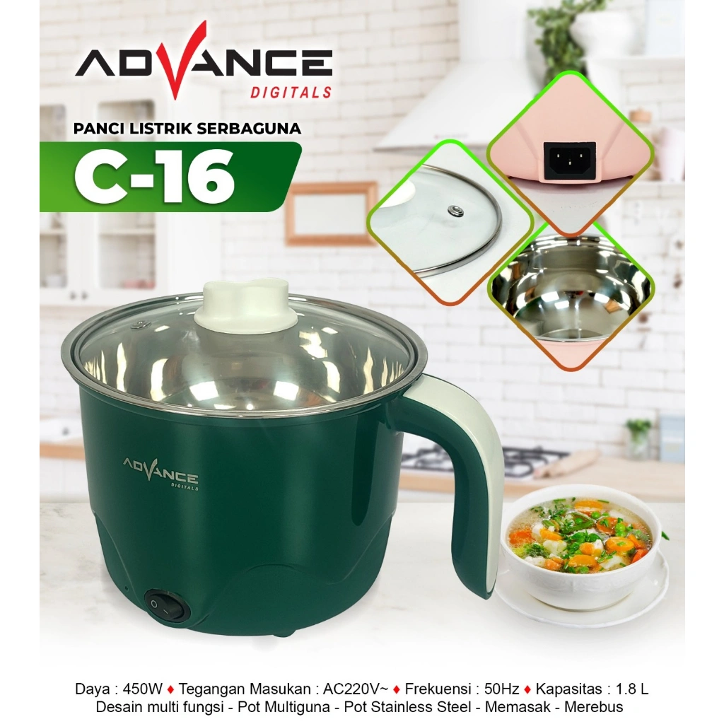 ADVANCE Panci Elektrik Listrik Serbaguna Warmer