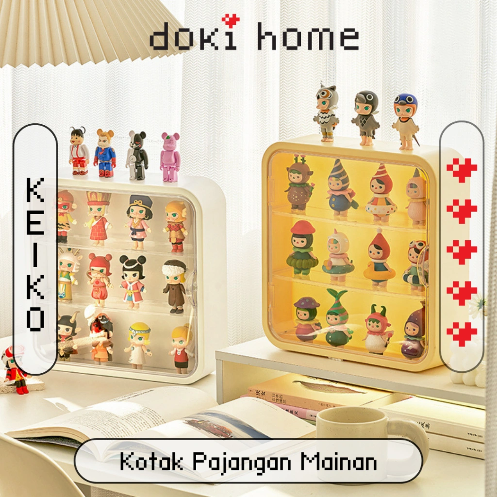 (DOKI) KEIKO Rak Display Mainan Minimalis Box Showcase Action Figure Hotwheels Aesthetic