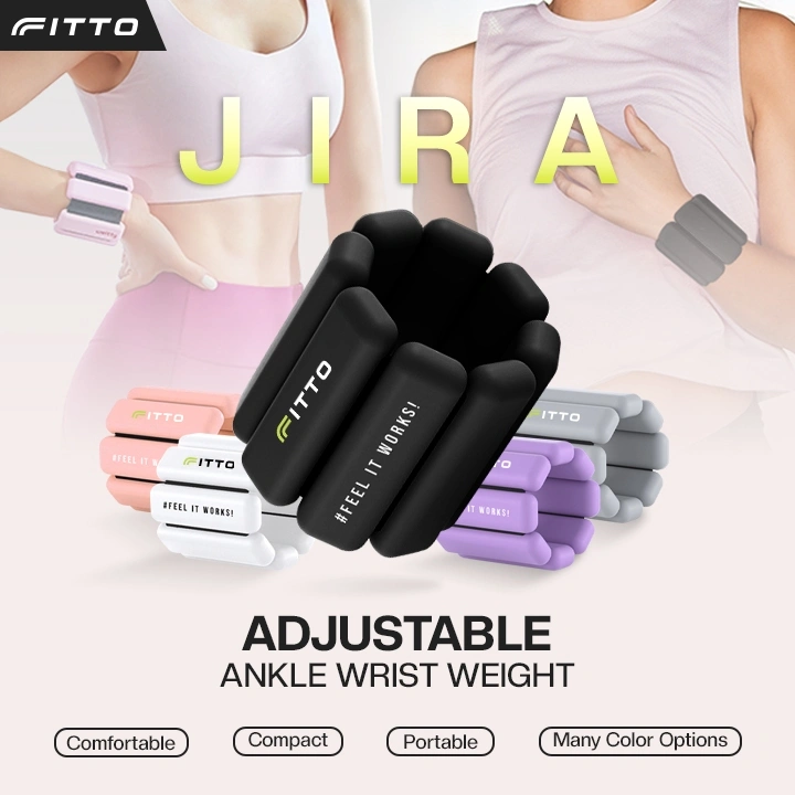 FITTO JIRA 500gram Wrist & Ankle Weight Bracelet Sport Fitness Gelang Pemberat Tangan Pemberat Kaki