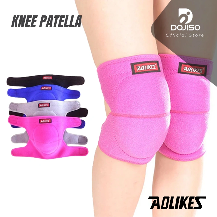 Knee Support Aolikes 0216 1PCS Deker Lutut Spon Pendukung Olahraga Kneepad Sponge Protector Non-Slip Running Fitness Gym