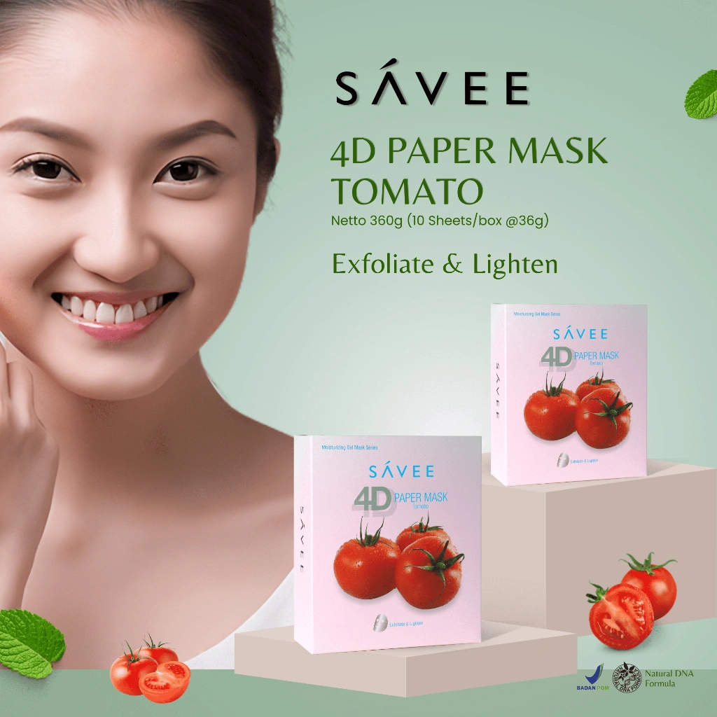SAVEE 4D Paper Mask Tomato 360G (10PCS Pack)