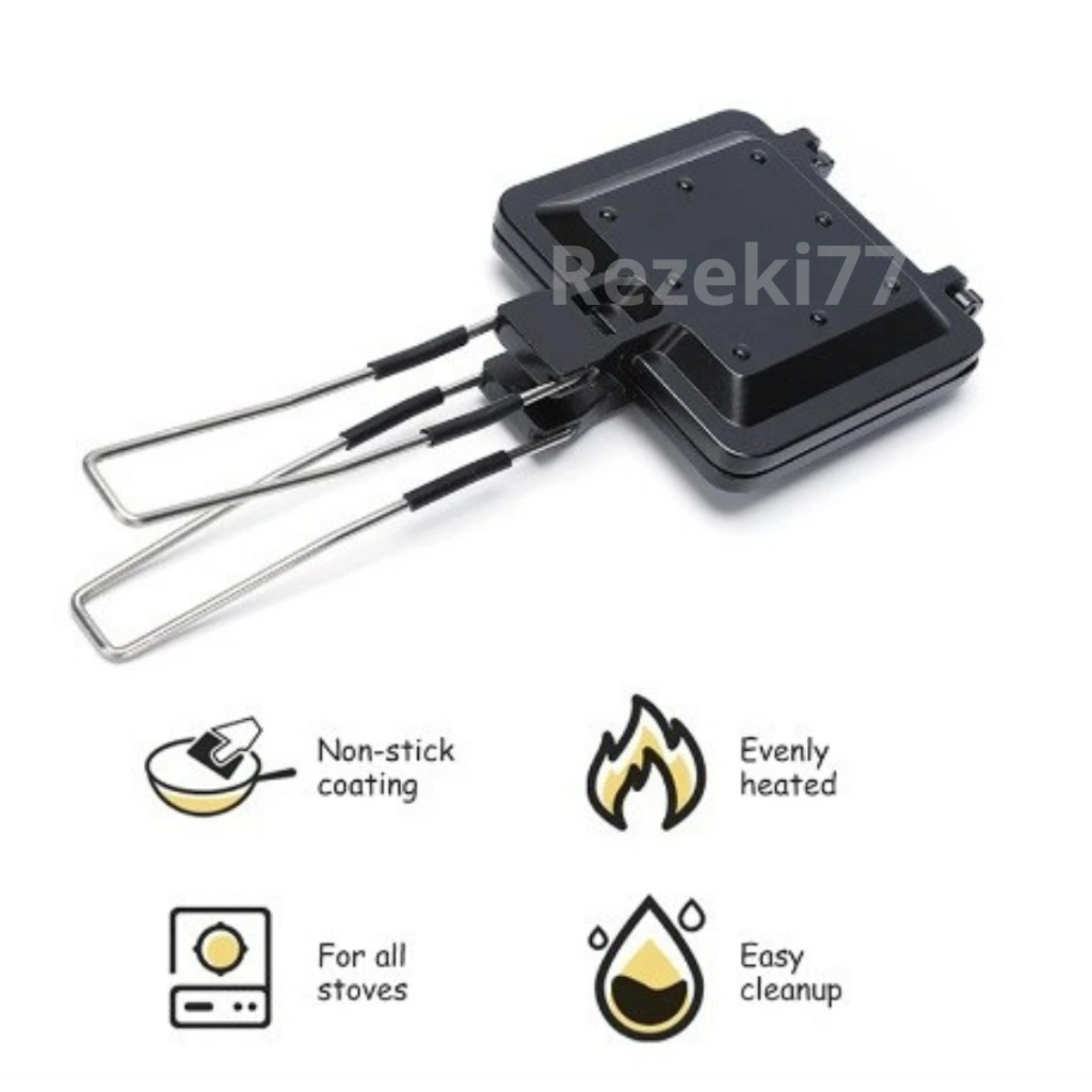 Sandwich Gagang Lipat / Hot / Cetakan Sandwich / Alat Pemanggang / Panggangan Roti / Sandwich Maker