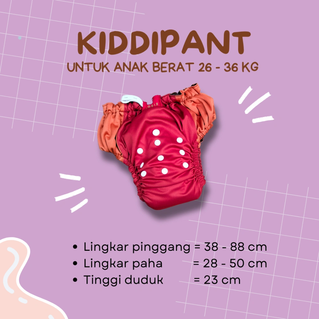 POPOK KAIN BAYI CLODI SUPER JUMBO KIDDIPANT ANAK BERAT 26-36KG