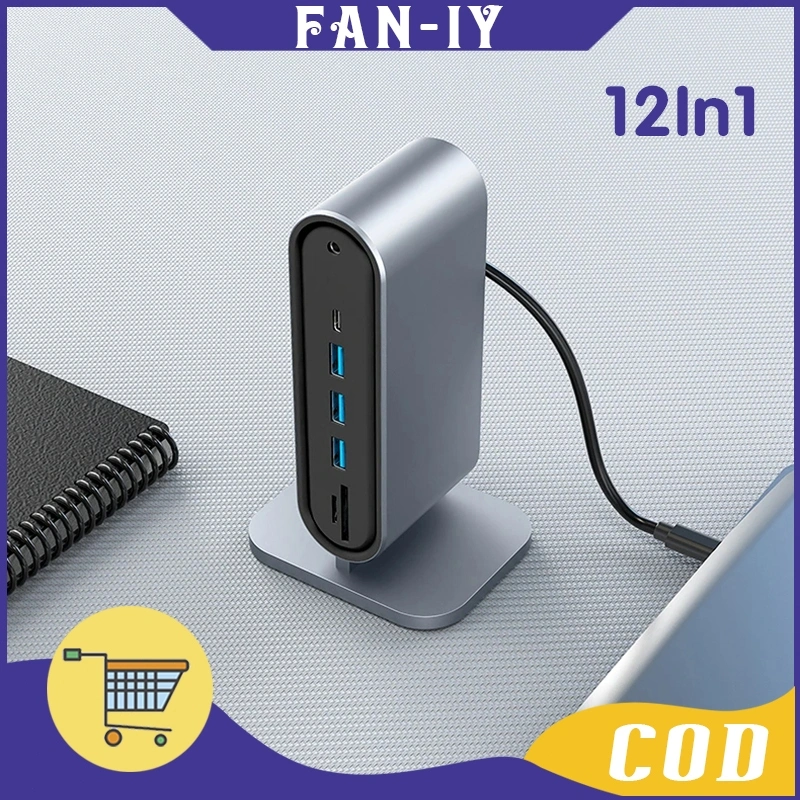 12in1 Usb C Docking Station Port Usb 3.0 Type C Pc Mac Multi Usb Port