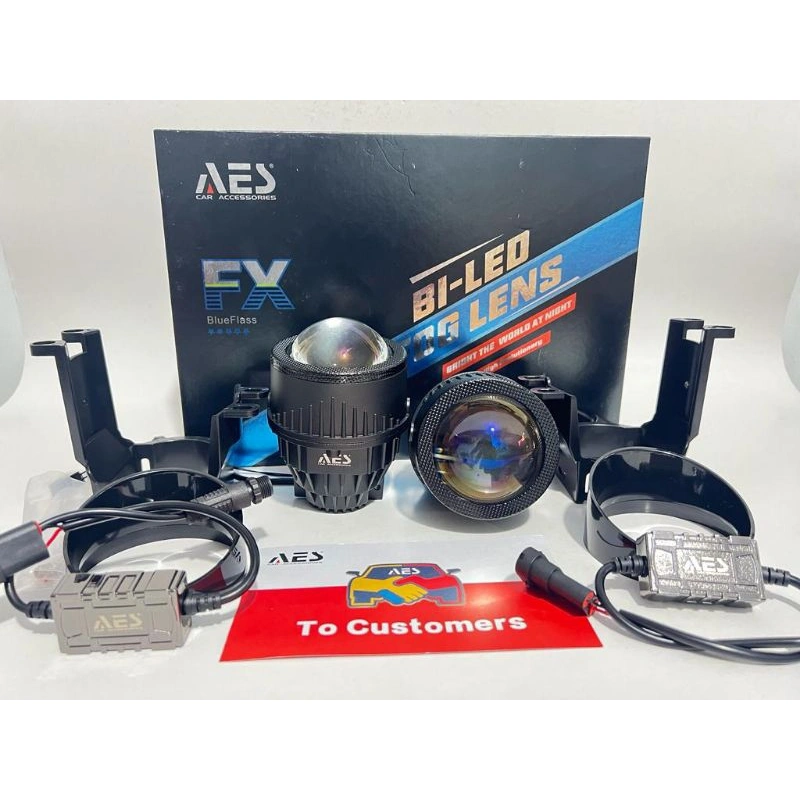 Foglamp Biled 3 inch Aes FX 1 warna non laser blue lens 52 watt garansi 2 tahun