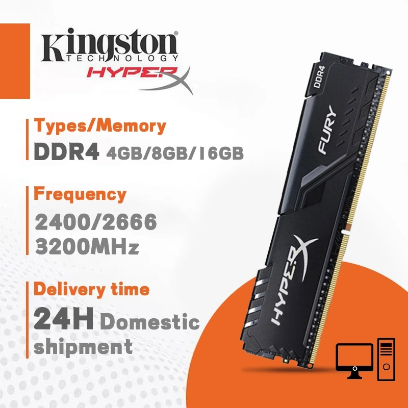 (Jakarta Spot)4gb/8GB/16GB NEW Style Kingston Hyperx 2400/2666/3200MHZ Desktop RAM  DDR4 DIMM  memory for PC