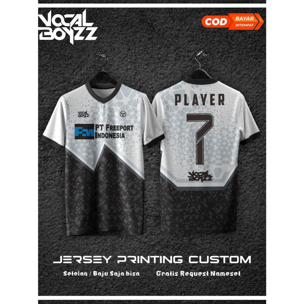 Jersey futsal terbaru jersey fusal custom full printing jersey bola jersey volly jersey badminton jersey fusal nama + nomor punggung