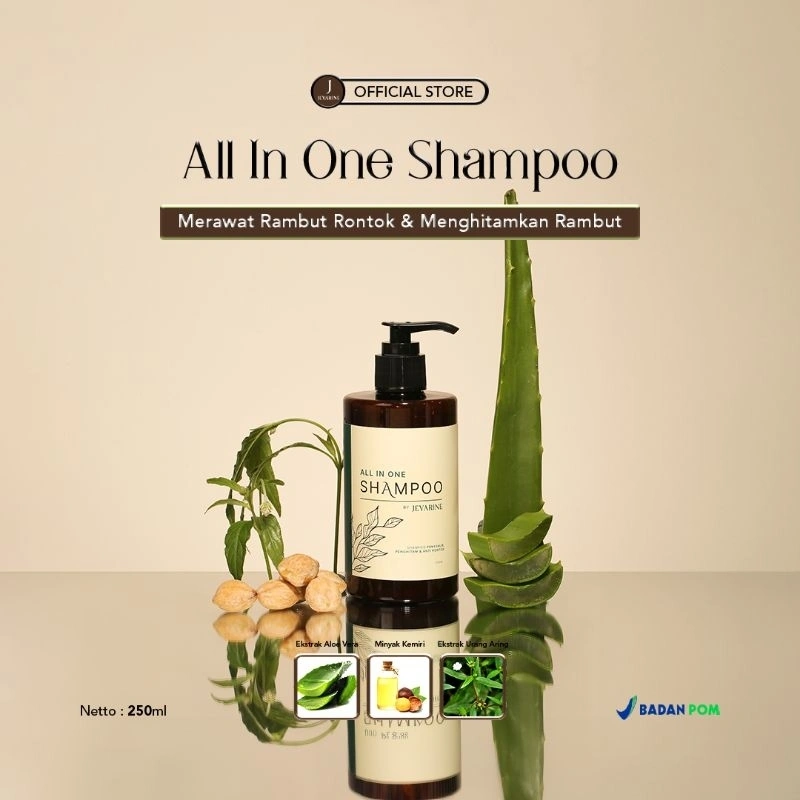 Jevarine All In One Shampoo 250mL - Treatment Rambut Anti Rontok Anti Hair Fall