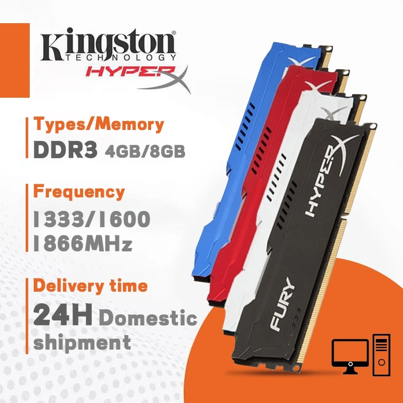 (Jakarta Spot)4GB/8GB Kingston Hyperx Desktop RAM DDR3 1333/1600/1866MHZ PC3-12800 DIMM memory for PC