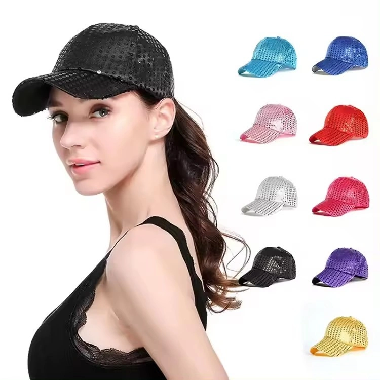 Unisex Hat Sequins Cap New York Baseball Hat Import