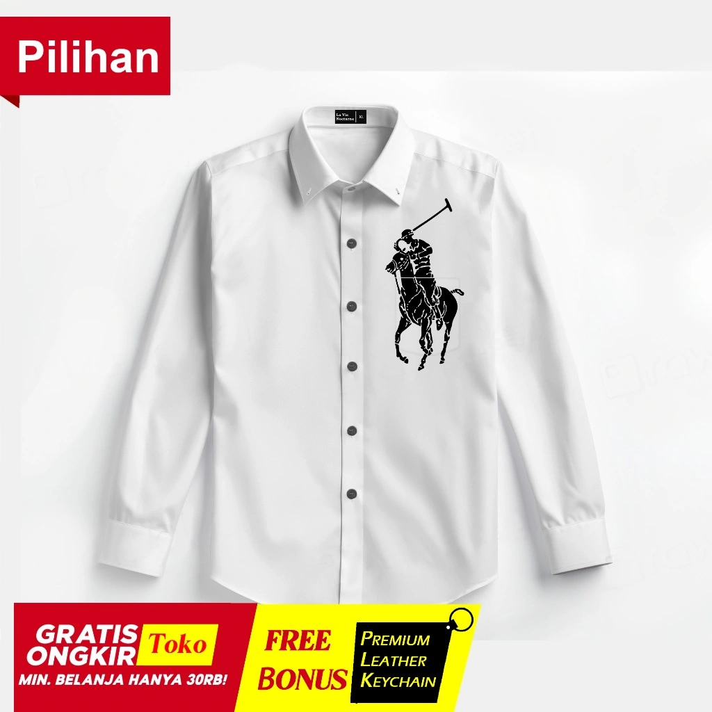 LVN - Kemeja Motif POLO Ralph Lauren Kemeja Motif Lengan Panjang Kemeja pria Wanita Kemeja Unisex Kemeja Branded Kemeja casual Kemeja Oversize Kemeja Keren kemeja ralph lauren kemeja ralp lauren kemeja motif wanita kemeja pria premium termurah import kmja