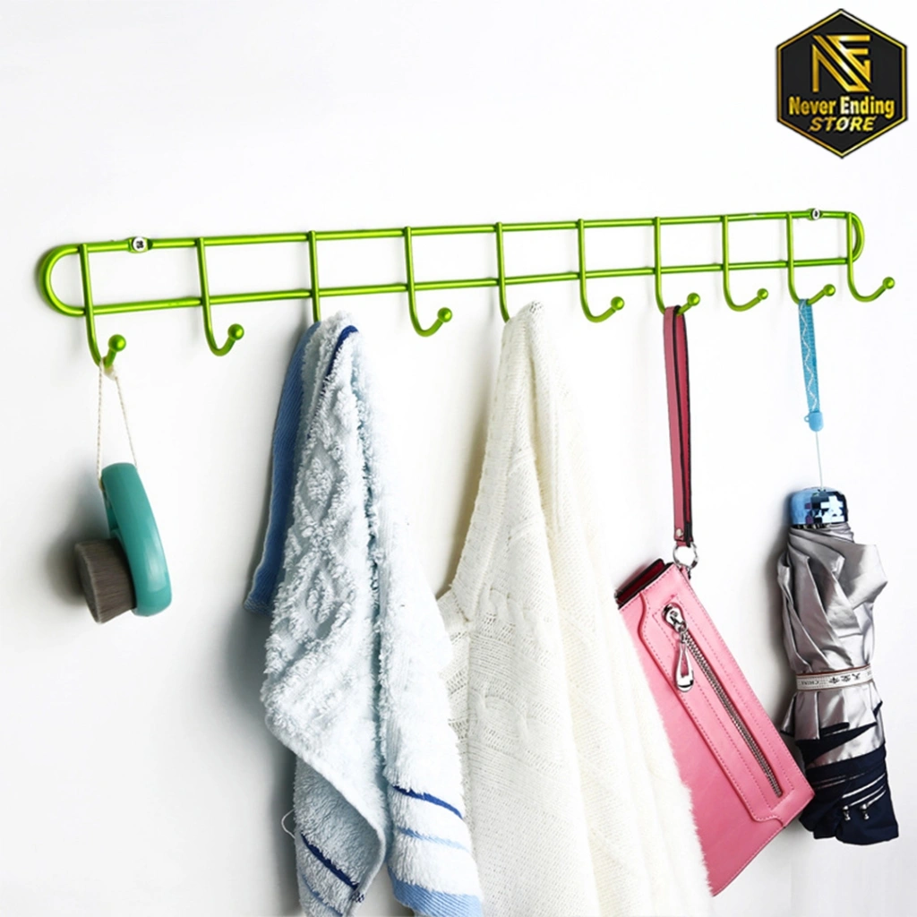 kapstok Gantungan Baju Stainless Warna 8 kait