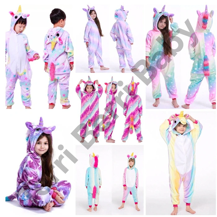 Kostum anak costum piama piyama baju unicorn cosplay unicorn kostum onesie costume / costum / custom / costumes kostom unikon baju tidur hewan berbulu onesie kostum kuda poni / pony anak perempuan onise kostum yunikor younikorn yunikorn yunikon younikon