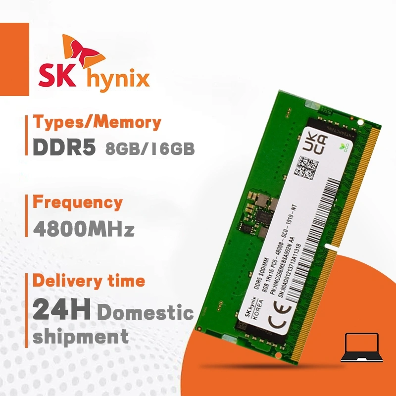 (Jakarta Spot)SK hynix 8GB/16GB 1Rx8 262Pin DDR5 SODIMM PC5-34800  Laptop Memory notebook RAM