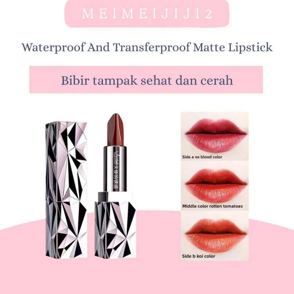 {Beli satu gratis satu} Lipstik Hitam 3 Dalam 1 Warna Lipstick Modis Lipstik Gaya Modis DAKIFENEY, BLUE LESSXCOCO