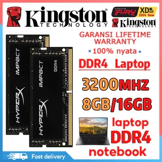 Laptop-Kingston Laptop Ram DDR4 8GB 16GB PC4-25600/3200MHZ SODIMM memory for notebook Pengiriman Jakarta Produk asli dengan garansi permanen