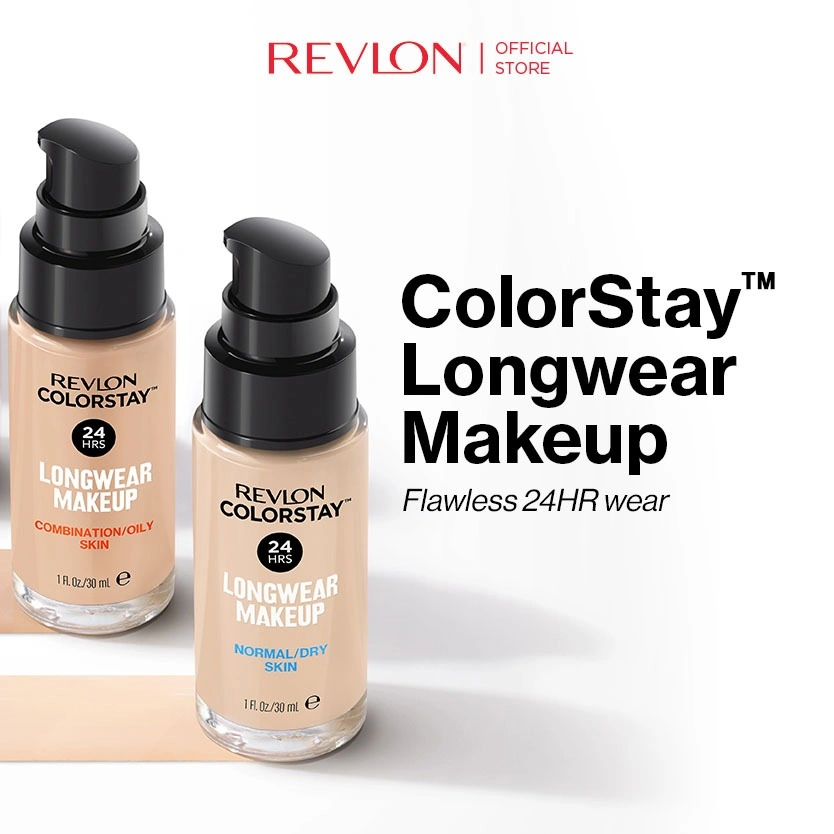 Revlon ColorStay Longwear Make Up Liquid Foundation for Combination - Oily Skin (wajah bebas minyak & tahan hingga 24 jam)