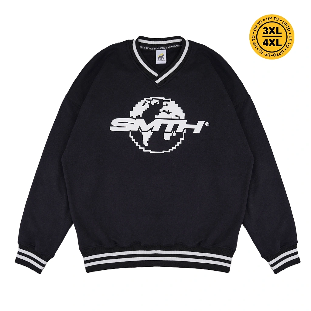 House of Smith Sweater Crewneck Oversize Pria - Vordens Crewneck Black