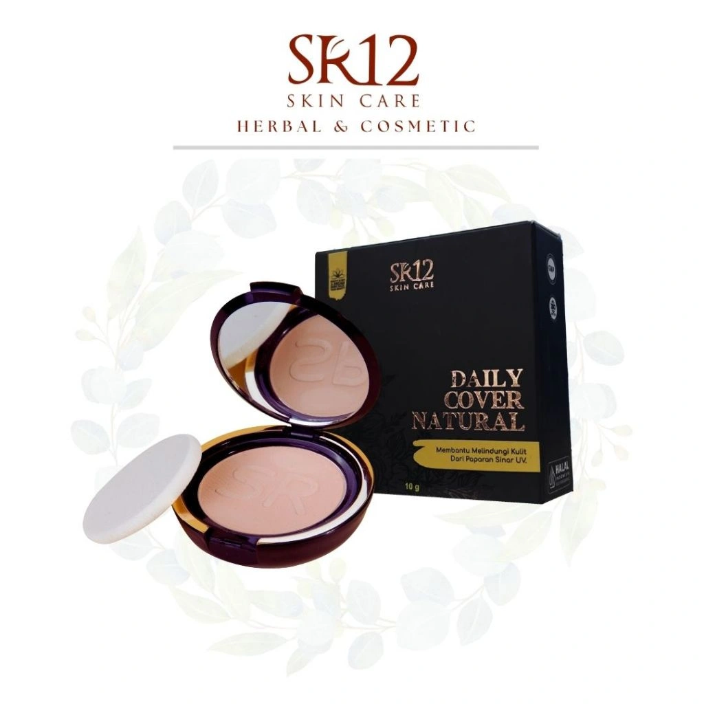 BEDAK SR12 Bedak Padat Bedak Tabur Bedak Daily Cover SR12 Bedak Anti Luntur & Tahan Lama Bedak Wajah