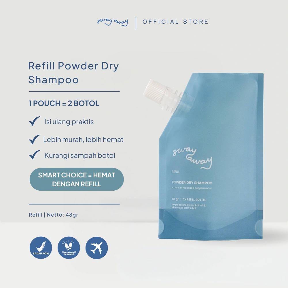 Sway Away Refill Powder Dry Shampoo Non-Aerosol | 48 gr