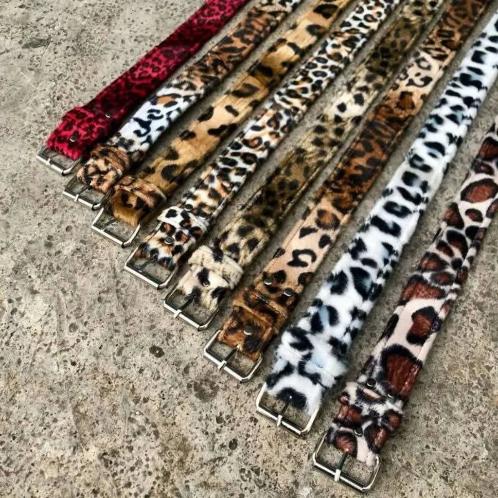 Ikat Pinggang Leopard Unisex Trend | Belt Leopard | Gesper Leopard | Sabuk Leopard Pria Wanita