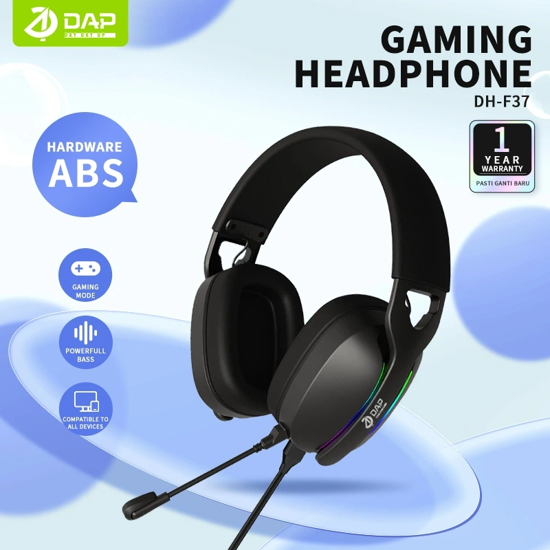 DAP DH-F37 E-sports noise cancelling headphones, PUBG headset, wired gaming headset  - Garansi 1 Tahun