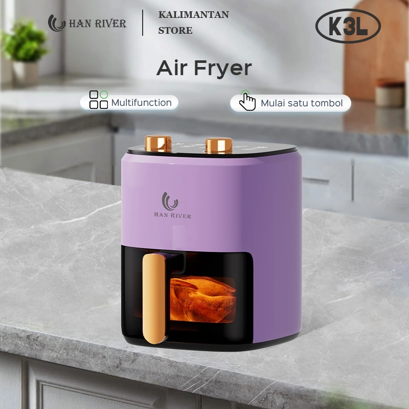 [Pengiriman dari Banjarmasin]HAN RIVER Air Fryer HRAF02 Alat Menggoreng Listrik Tanpa Minyak 8L