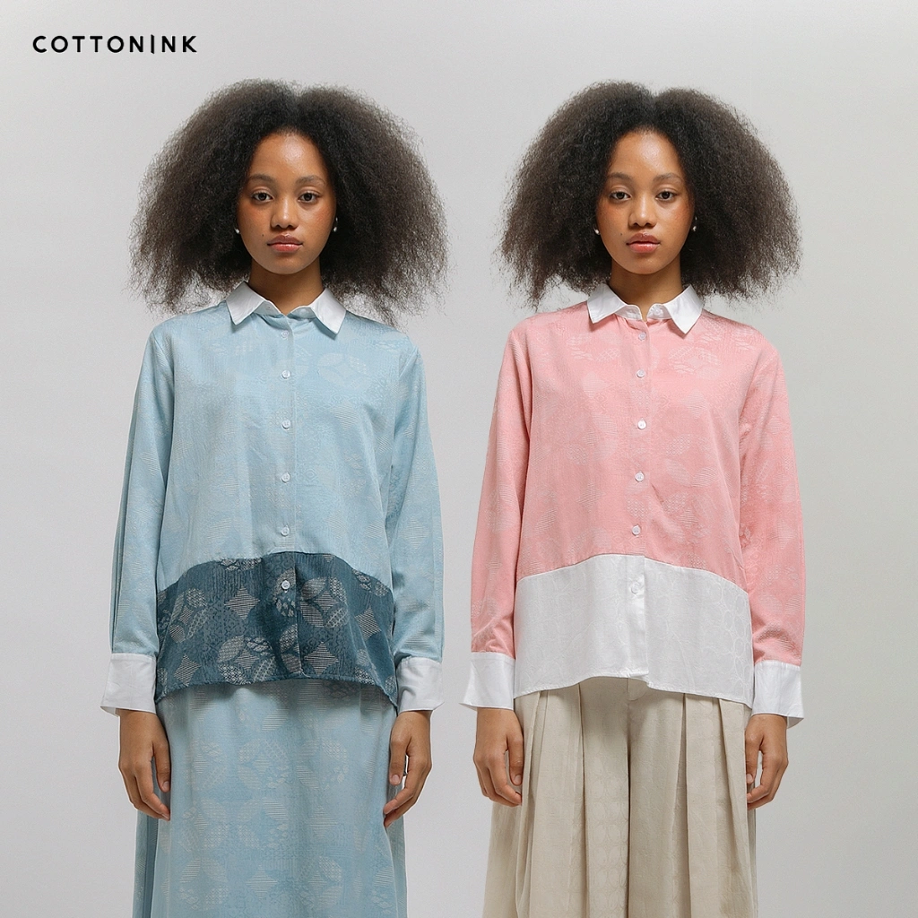 COTTONINK - Atasan Kemeja Wanita Binar Kawung #Archipelago2025