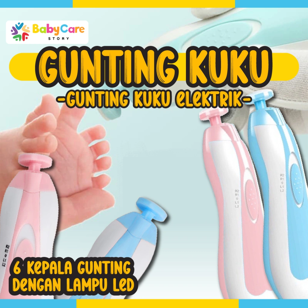 GUNTING KUKU BAYI ELEKTRIK SET Baby Care Electric Nail Trimmer Peralatan Pemotong Kuku Bayi New Born Clippers Set Tool Perlengkapan