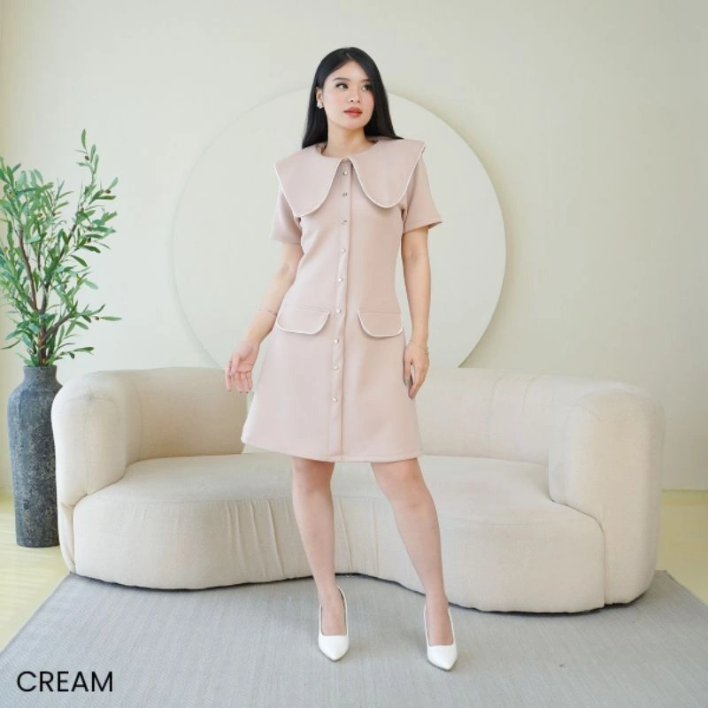 Ivana dress | gaun mewah wanita | outfit pesta dan kerja | bahan prime scuba | kekinian ootd 2025 | korean style premium