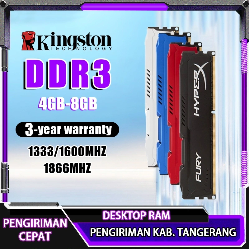 Kingston Hyperx Fury Dektop RAM DDR3 4GB 8GB 1333MHz 1666MHZ 1866MHZ 1.5V RAM DIMM Memory for PC