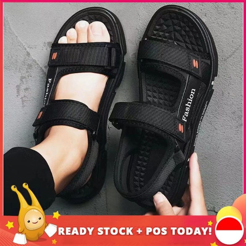 Sandal Gunung Pria Cowok Kekinian Keren Karet Sendal Outdoor Casual Traveling Hiking Size 39-44